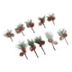 thumbnail image 3 of Verdant Touch Pequeños arreglos florales mini accesorios para árbol de Navidad, conos de pino, ramas de pino, decoraciones de Navidad, arreglos florales pequeños, 3 of 12