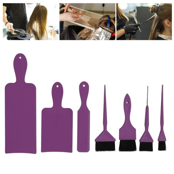 Saluaqui Balayage Highlighting Board and Brush Kit, Hair Highlighting Paddle Brush Set, Balayage Board, 3pcs Paddle and 4pcs Brush, Professional Tools for Hair Salons