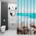 thumbnail image 4 of Summer Marine Life Bathroom Shower Curtain, Ocean Conch Starfish Coastal Landscape Waterproof Washable Soft Bath Curtain for Bathtub Decor with 12 Hooks&Grommet, 54x78 Inch, 4 of 9