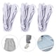 thumbnail image 2 of Accesorios de ropa, 3 bolsas de 0,6 cm, 10 m/32,8 pies, cuerda elástica plana, elástico para ropa, construido para profesionales, 2 of 8