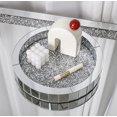 thumbnail image 3 of LUVODI Round Silver Mirored Decorative Tray with Crushed Diamond Crystal Vanity Tray Organizer, 3 of 9