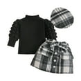 thumbnail image 4 of Zshosam Fall Outfits for Girls Baby Girl Clothes Sets Ruffle Sleeve Tops Mini Skirts Sets Fall Winter Outfits for Toddler Size 9 12 Months,(Black 9-12 Months), 4 of 8
