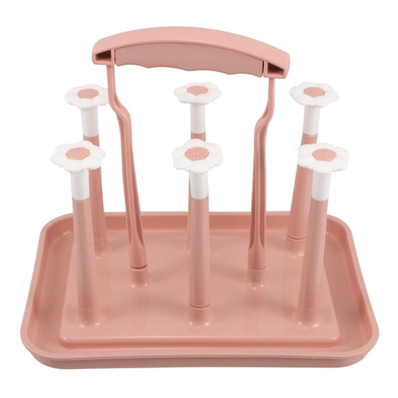 OUNONA Baby Bottle Drying Rack Space Saving Countertop Cup Storage Tray Desktop Cup Organizer Milk Bottle Storage For Nursing Bottles Cups