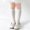 White, variant on Girls Crew Cotton Socks Calf Striped Soft Casual Socks (White 3-5 Years)