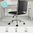 thumbnail image 4 of Martha Stewart Upholstered Office Chair in Black/Polished Nickel, 4 of 12