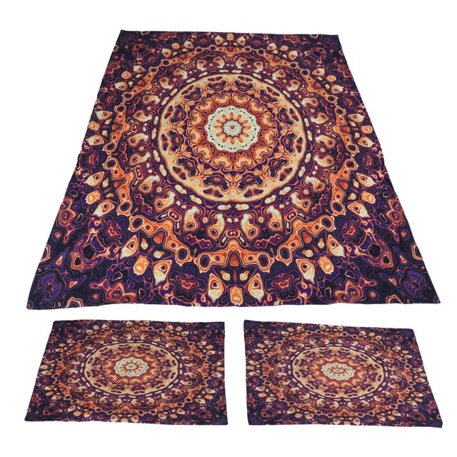 3 piezas/juego de funda de edredón de estilo bohemio a rayas amarillas con fundas de almohada, juego de cama para dormitorio, suministros, 200 x 200 cm