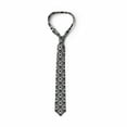 thumbnail image 3 of Black and White Necktie, Venetian Scroll, Dress Tie, 3.7", Black and White, by Ambesonne, 3 of 3