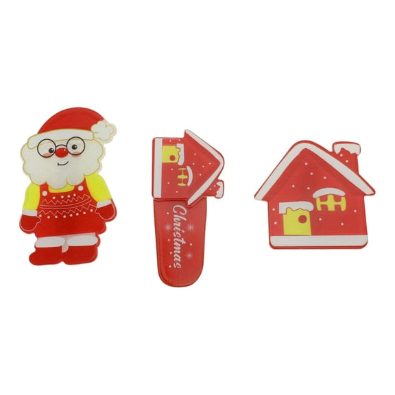 Unique Bargains 1 Set Christmas Hair Clips Red House Hairdo Clip for Christmas 2.09"x1.3" Red White