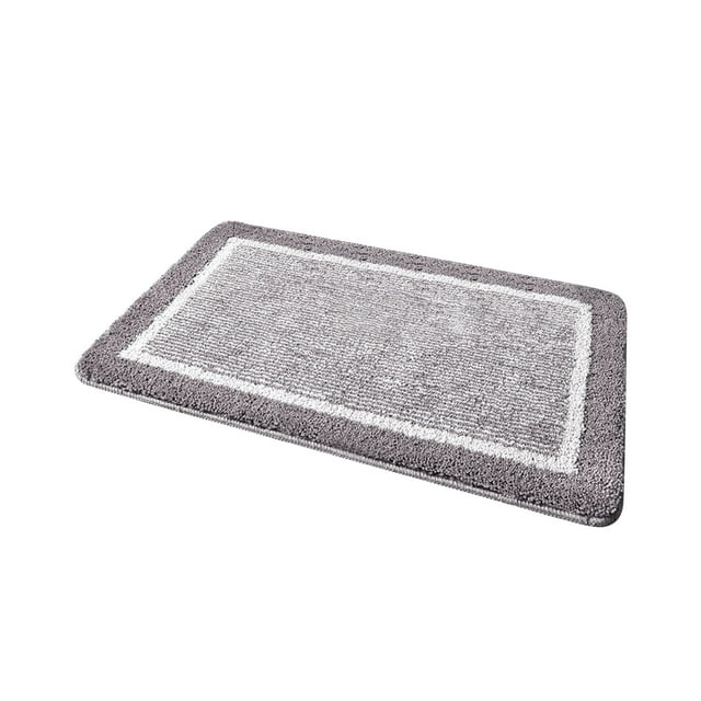 Leodye 1PCS Soft Absorbent Microfiber Bathroom Rugs Non Slip Shower Carpet Machine Washable Bath Mats for Bathroom Floor Tub and Shower -15.75×23.62×0.79Inch