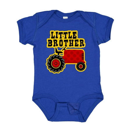 

Inktastic Red Tractor Little Brother Gift Baby Boy Bodysuit