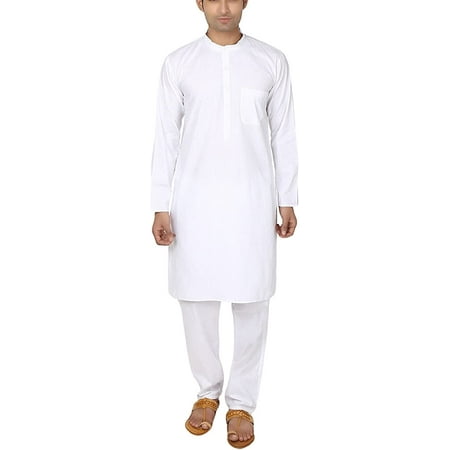 

Royal Kurta Men s White 100% Pure Cotton Kurta Pyjama Set