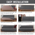 thumbnail image 3 of TOPCHANCES Velvet Futon Cover Armless Sofa Covers Sofa Bed Covers Stretch Futon Couch Cover Sofa Slipcover Furniture Protector Thick Soft Velvet Fabric,  Grey, 3 of 8
