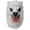 White, variant on Jiibva Gray Vinyl Werewolf Full Head Mask Halloween Masquerade Costume 28x38cm