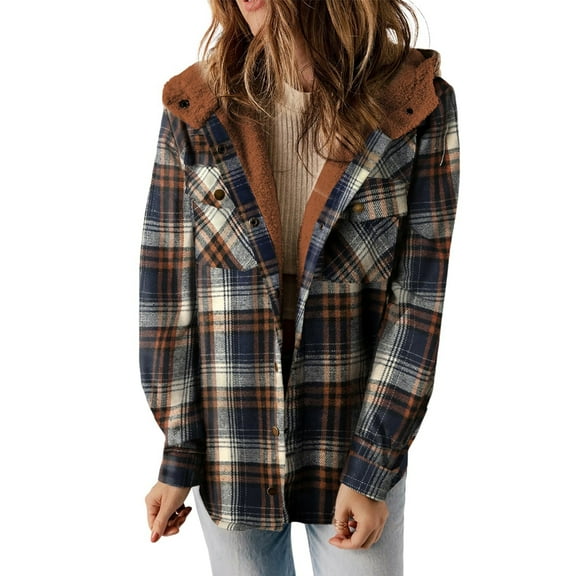 Women's Long Sleeve Wool Hooded Autumn and Winter Warm Coat