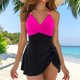 thumbnail image 1 of WILLBEST Trajes de Baño Para Mujer Traje de Baño Para Mujer Traje de Baño Con Nudo de Lazo de Metal Dorado 2025 Vestido de Baño, 1 of 4