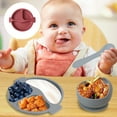thumbnail image 3 of Assiettes à Succion Antidérapantes avec Base Divisée / Assiette Sans BPA pour Bébé et Tout-Petit, 3 of 5