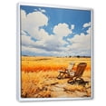 thumbnail image 2 of Designart "Golden Prairies Under a Bold Yellow and Blue Sky V" Landscape & Nature Floater Framed Wall Art Living Room, 2 of 7