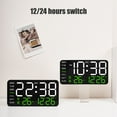 thumbnail image 4 of Large Screen LED Digital Clock Electronic Alarm Clock with Date Temperature Display Brightness Adjustment Dual Power Supply for Living Room Bedroom Office Timepiece, 4 of 5