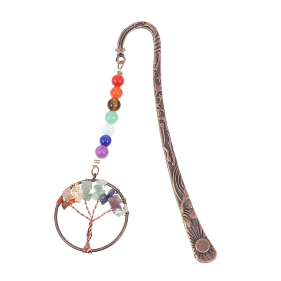 Homoyoyo Chakra Stones and Crystals Bookmark Coffee Crystal Brass 1Pc