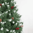 thumbnail image 2 of Arbol de Navidad Artificial 210m Verde con Efecto Nevado Piñas y Frutos Rojos Frondoso de Lujo con Serie de Luz Led, 2 of 7