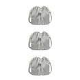 thumbnail image 4 of Maytalsory Chic Small Shopping Bucket Shoulder Bag Drawstring Purse Handbag Blue Gray 22x11x19CM 3Set, 4 of 6