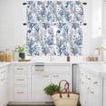 thumbnail image 3 of Summer Marine Life Kitchen Curtains Valances and Tiers Set of 3 Water Blue Coral Shell Starfish Tier Curtains and Valance with Rod Pocket for Small Windows, 27.5"x24", 3 of 9