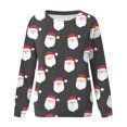 thumbnail image 2 of Gibobby Sudadera navideña Mujer Navidad manga larga cuello redondo moda casual invierno y otoño pulóver sudadera(Gris,G), 2 of 4