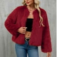 thumbnail image 4 of Akafmk Fall/Winter Women's Faux Furs Coat,Windproof Warmth Cropped Furs Jacket,Solid Color Long Sleeve Winter Work Coat Evening Party Furs Jacket, 4 of 4