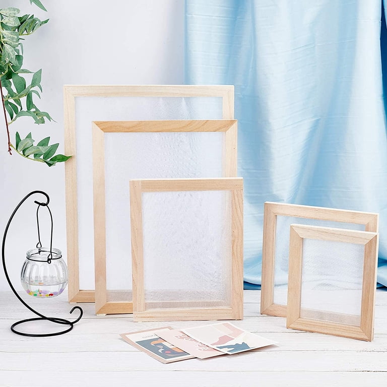 Wooden Papermaking Frame 4 Pack Wooden Paper Making Screens - DIY Paper ...