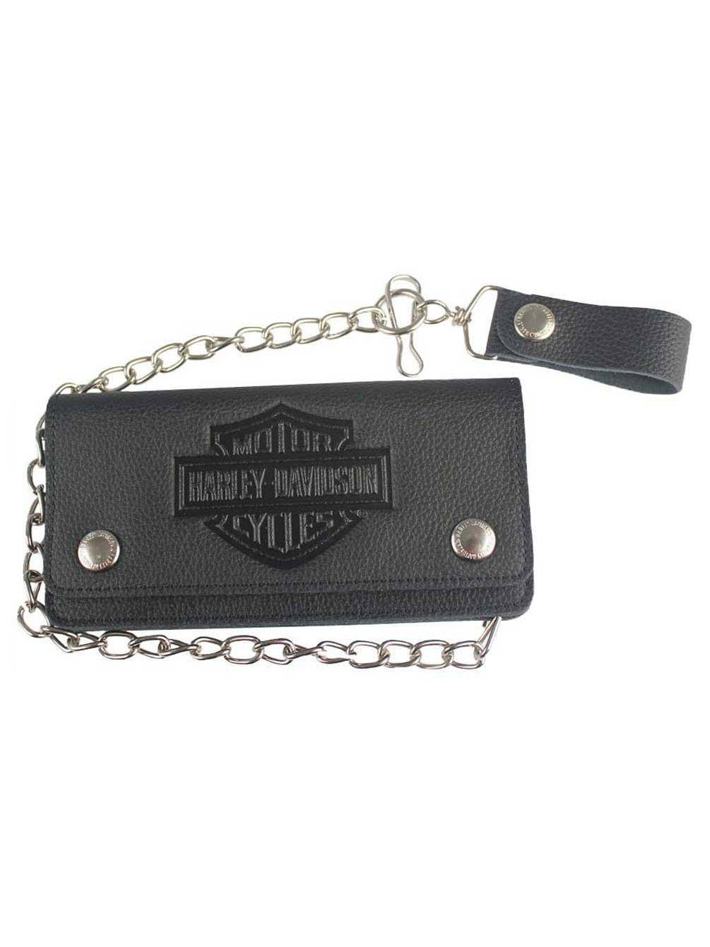 Harley-Davidson Men/'s Willie G Skull Tall Trucker Biker Wallet XML4710-BLK