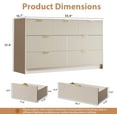 thumbnail image 2 of FURNIWAY Beige 7 Drawer Dresser for Bedroom, Modern Fluted Dresser with Gold Metal Handles, Wide Chest of Drawers for Bedroom,Living Room, Entryway, Hallway, 2 of 7
