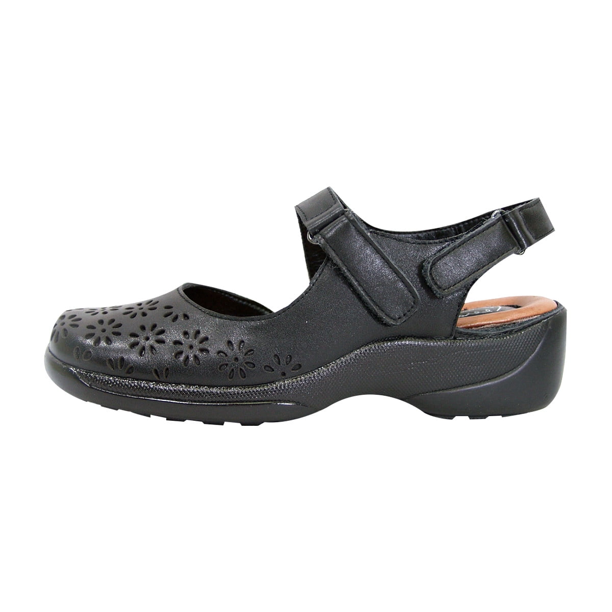 PEERAGE Kylie Women Extra Wide Width Slingback Comfort Sandal BLACK 8.5