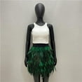 thumbnail image 3 of Skymirror Festival Faux Feather Skirt Punk Gothic Style Hand-Stitched Design Stage Performance Punk Gothic Mini Short Skirt, 3 of 8