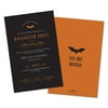 Orange Bat Personalized Halloween Party Invitations
