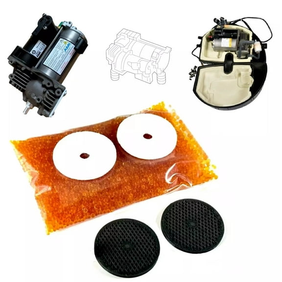 AIR COMPRESSOR DRYER FILTRATION REPAIR KIT COMPATIBLE WITH LAND ROVER RANGE ROVER SPORT L494 2014-2022 MODELS EQUIPPED WITH AMK TYPE AIR RIDE SUSPENSION COMPRESSOR ONLY, PART # LR095838/FILTER