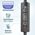 thumbnail image 3 of Delton 32Y Wired Computer Headset, MS Teams Compatible, Stereo Headphones with Dual Noise-Cancelling Microphones, In-Line Controls, On-Ear USB Headset for PC, Laptop - Black, 3 of 9