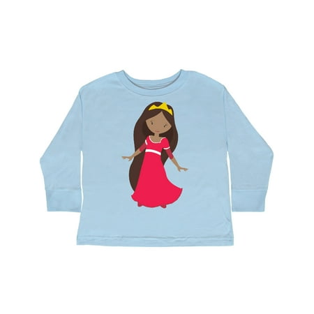 

Inktastic African American Princess Princess In Red Dress Gift Toddler Toddler Girl Long Sleeve T-Shirt