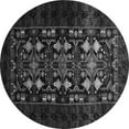 thumbnail image 1 of Ahgly Company Indoor Round Oriental Gray Industrial Area Rugs, 6' Round, 1 of 4