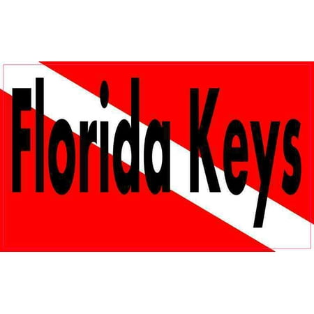 5in x 3in Florida Keys Dive Flag Magnet Magnetic Bumper Truck (Best Diving In Florida Keys)