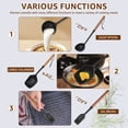 thumbnail image 3 of Jetcloudlive Silicone Cooking Utensils Set of 7, Heat Resistant BPA Free Kitchen Utensil Set with Wood Handle for Nonstick Cookware, 3 of 7