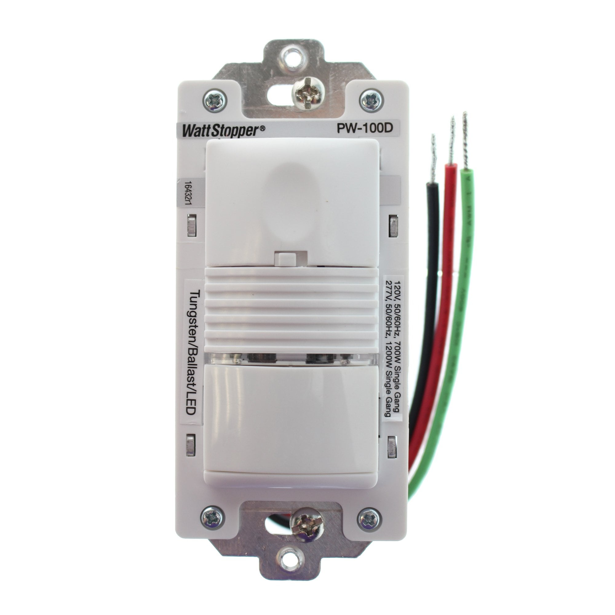 Wattstopper PW100DW PIR Occupancy Sensor 35 ft x 30 ft 120/277 Volt