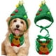 thumbnail image 1 of 2 Piezas Perro Mascota Árbol de Navidad Sombrero Gato Sombrero de Navidad Conjunto Disfraz Perro Papá Noel Collar Ajustable Babero Perro Navidad Sombrero Verde Disfraz Accesorios de Fiesta Conjunto, 1 of 5
