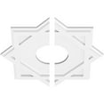thumbnail image 2 of 18"OD x 5"ID x 10"C x 1"P Axel Architectural Grade PVC Contemporary Ceiling Medallion, Two Piece, 2 of 4