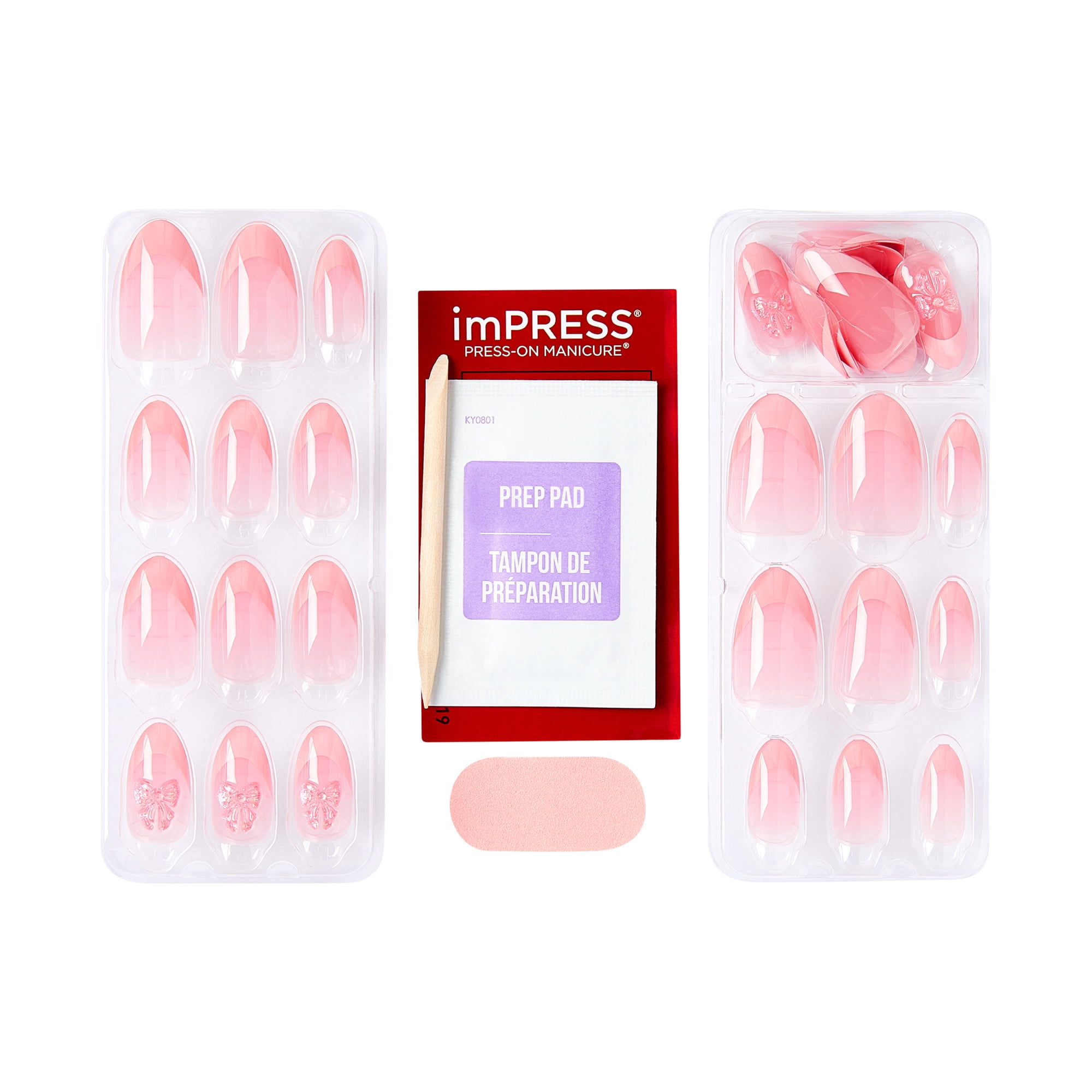 KISS imPRESS Nails - Glow Muse, Pink, Coffin, Medium