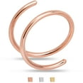 thumbnail image 5 of Body Candy Double Hoop Nose Ring 14k Gold Filled and 925 Silver for Women and Men Spiral Nose Jewelry for Single Piercing Handmade in USA, 5 of 8