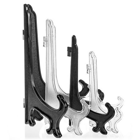 NIAIZEK Decorative Plate Stand Delicate Transparent Design for Shop Display 24Pcs 3.9In