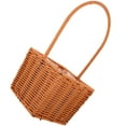 thumbnail image 4 of MLINS Woven Floral Basket Picnic Basket Rustic Flower Basket with Handle Woven Basket, 4 of 8