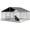 10x10x5.9 ft, variant on Large Metal Outdoor Dog Kennel – 7.5x7.5 FT x 6.6 FT Wire Dog Enclosure with Waterproof Roof, 360° Rotating Feeding Door, Secure Outdoor Run for Backyard or Farm
