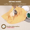 thumbnail image 4 of Native Fab 4 Pack Gingham Check Plaid Kitchen Towel - Soft Cotton - Washcloths - 16x26 - Yellow, 4 of 7