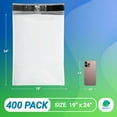 thumbnail image 2 of White Poly Mailers, Self Seal Shipping Bags, 400 Count, 19 x 24 in, 2 of 7